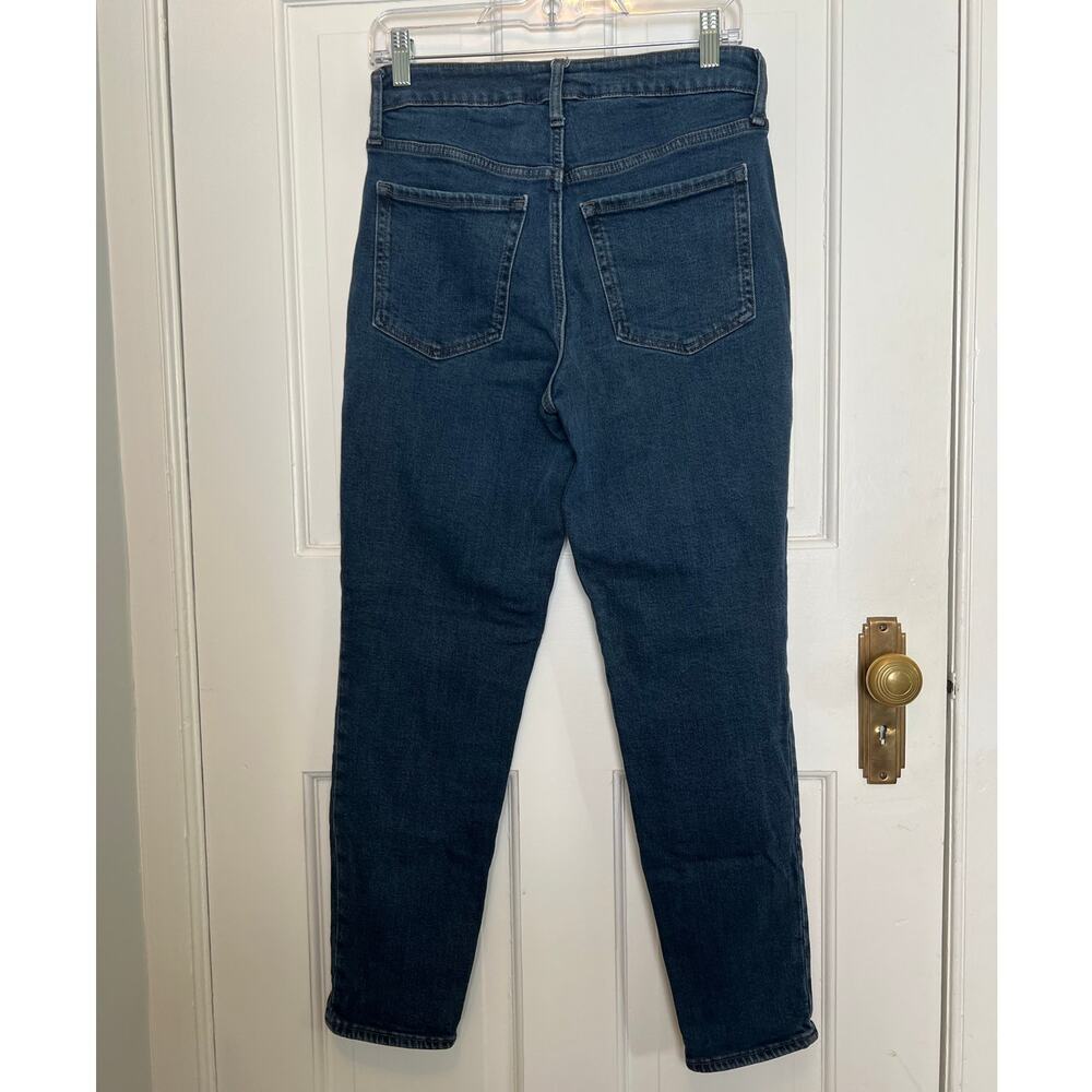 Old Navy O.G. Straight High Rise Jeans Secret Slim Pockets Dark Wash Women's 4 - Picture 2 of 10